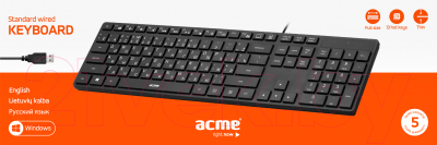 Клавиатура Acme KS07 Slim Keyboard