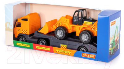 Набор игрушечной техники Полесье Volvo с трактором-погрузчиком / 9616 (в коробке)