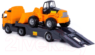 Набор игрушечной техники Полесье Volvo с трактором-погрузчиком / 9616 (в коробке)