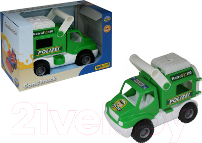 Автомобиль игрушечный Полесье Автомобиль КонсТрак-полиция / 41906 (в коробке)