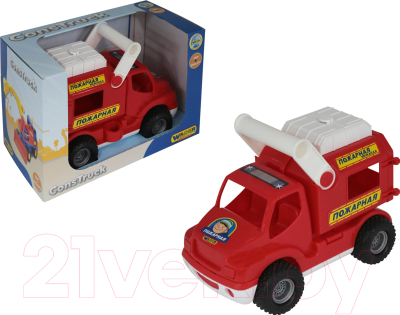 Автомобиль игрушечный Полесье Пожарная команда КонсТрак / 41920 (в коробке)