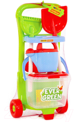 Тележка с игрушками для песочницы Полесье №395 Ever Green / 38418
