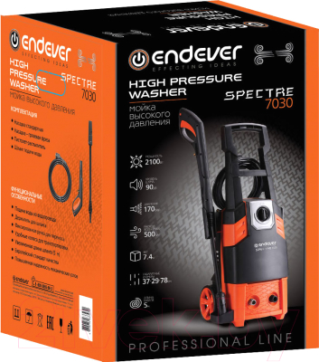Мойка высокого давления Endever Spectre 7030 (черный/оранжевый)