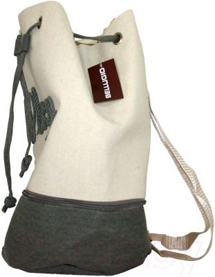Пляжная сумка No Brand ZX-9869 (бежевый/серый)