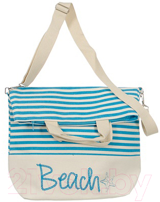 Пляжная сумка No Brand ZX-9517B (светло-серый/голубой)