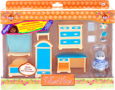 Комплект аксессуаров для кукольного домика Village Story Детская комната мальчика / VS_204
