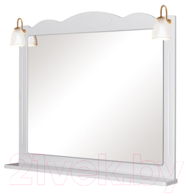 Зеркало Аква Родос Классик 100 / АР0000021 (белый, с подсветкой)