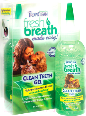 Средство для ухода за полостью рта животных TropiClean Fresh Breath Clean Teeth Gel Kit / 001008