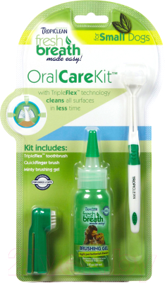 Средство для ухода за полостью рта животных TropiClean Fresh Breath Oral Care Kit Small / 001282