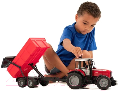 Трактор игрушечный Bruder Massery Ferguson 7840 с прицепом-самосвалом / 02045