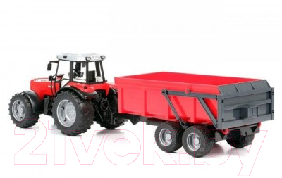Трактор игрушечный Bruder Massery Ferguson 7840 с прицепом-самосвалом / 02045