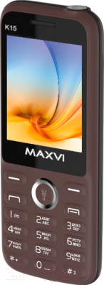 Мобильный телефон Maxvi K15 (коричневый)