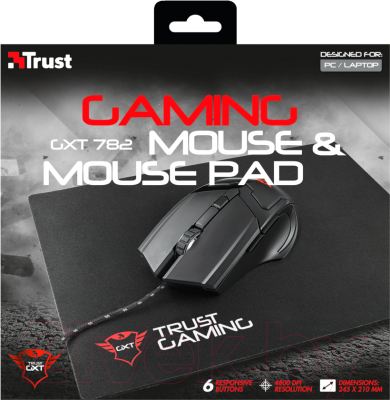 Мышь Trust GXT 782 Gaming / 21142 (+ коврик)