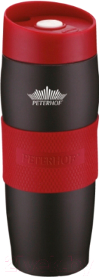 Термокружка Peterhof PH-12419 (черный/красный)
