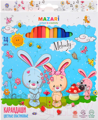 Набор цветных карандашей Mazari Melody М-6119-24