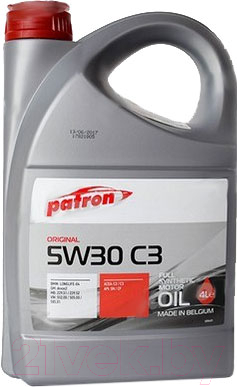 

Моторное масло Patron, Original 5W30 C3 / MB 229.51/229.52