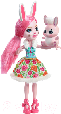 Кукла с аксессуарами Mattel Enchantimals  Бри Кролик с питомцем / DVH88