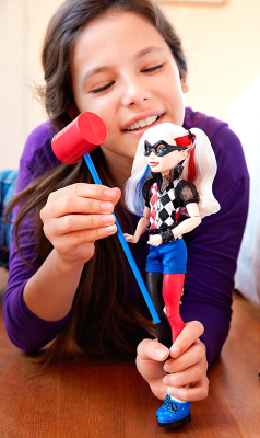 Кукла с аксессуарами Mattel DC Super Hero Girls Harley Quinn / DLT65