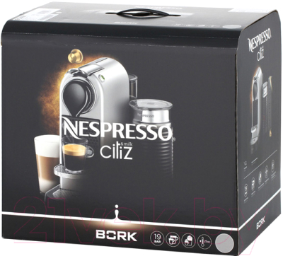 Капсульная кофеварка Bork C533 Citiz&Milk (серебристый)