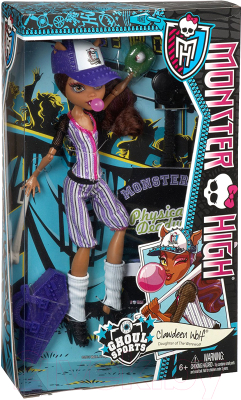 Кукла с аксессуарами Mattel Monster High Монстры спорта Клодин Вульф BJR11 / BJR12