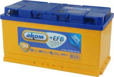 

Автомобильный аккумулятор, 6СТ-90 Евро+EFB