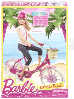 Кукла с аксессуарами Barbie с велосипедом / BDF35/BCN23
