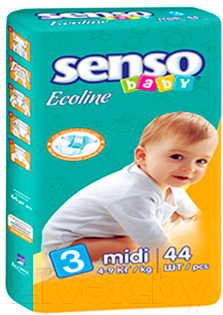 

Подгузники детские Senso Baby, Ecoline Midi 3