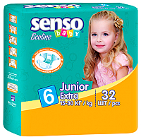 Подгузники детские Senso Baby Ecoline Junior Extra 6 (32шт) - 