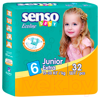 Подгузники детские Senso Baby Ecoline Junior Extra 6 (32шт)