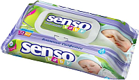 Влажные салфетки детские Senso Baby С клапаном (72шт) - 