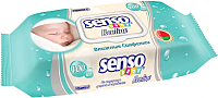 Влажные салфетки детские Senso Baby Ecoline пластиковый клапан (100шт) - 