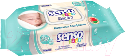 Влажные салфетки детские Senso Baby Ecoline пластиковый клапан (100шт)
