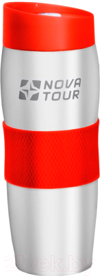 Термокружка Nova Tour Драйвер 360 (красный/серебристый)