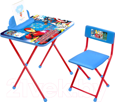Комплект мебели с детским столом Ника Д2А Marvel 2 Мстители