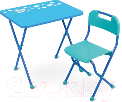 Комплект мебели с детским столом Ника КА2 Алина (голубой)
