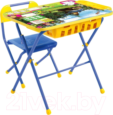 Комплект мебели с детским столом Ника КПУ2П/5 Маша и медведь. Ловись рыбка