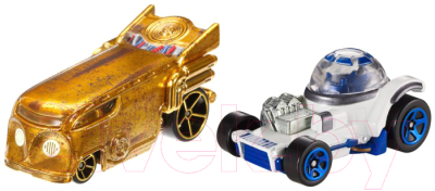 Набор игрушечных автомобилей Hot Wheels Star Wars. C-3PO и R2D2  /CGX02/CGX04