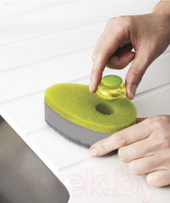 Губка для мытья посуды Joseph Joseph Soapy Sponge 85072 с капсулой для моющего средства (зеленый)