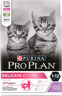 Сухой корм для кошек Pro Plan Junior Delicate с индейкой (3кг)