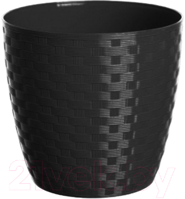 Изображение товара Кашпо BigPlast Stars Ratan 39255 (черный)