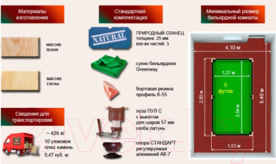 Бильярдный стол РуптуР Шевалье / 208.02.09 (36/3)