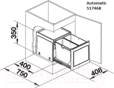 Система сортировки мусора Blanco Botton Pro 45 Automatic / 517468