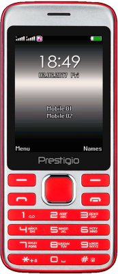 Мобильный телефон Prestigio Grace A1 1281 Duo / PFP1281DUORED (красный)