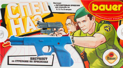 Бластер игрушечный Bauer Пистолет Спецназ 087 (в коробке)