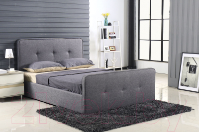 Двуспальная кровать Atreve Emily 2 (серый)