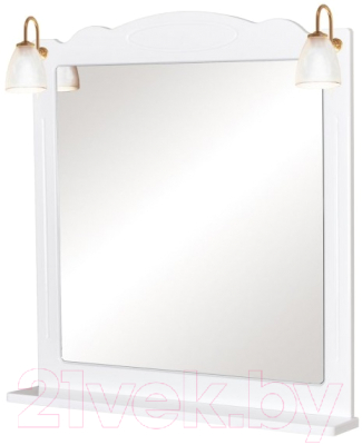 Зеркало Аква Родос Классик 80 с подсветкой / АР0000020 (белый)