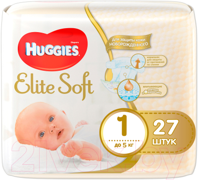Подгузники детские Huggies Elite Soft 1 (27шт)