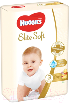 Подгузники детские Huggies Elite Soft 3 Mega (80шт)