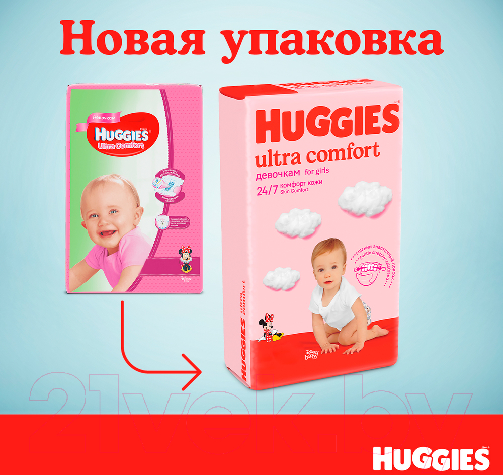 Подгузники детские Huggies Ultra Comfort Giga 3 Girl (94шт)