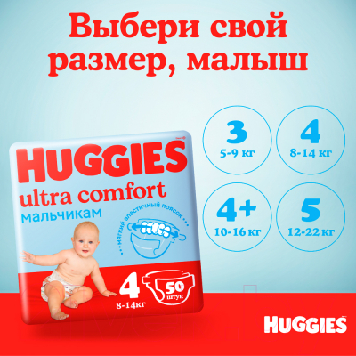 Подгузники детские Huggies Ultra Comfort Giga 5 Boy (64шт)
